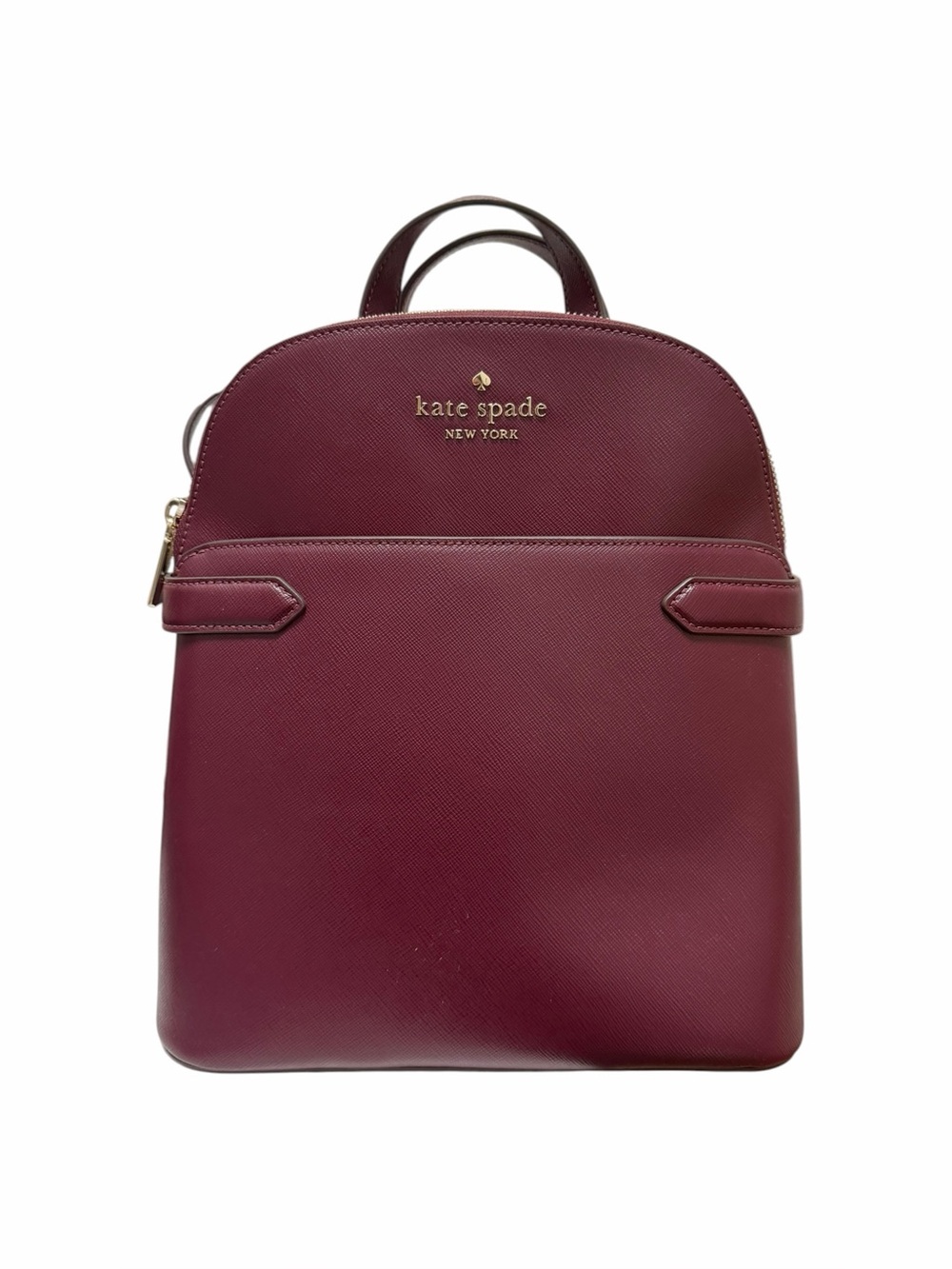 Kate Spade Crosshatching Plum Leather Backpack